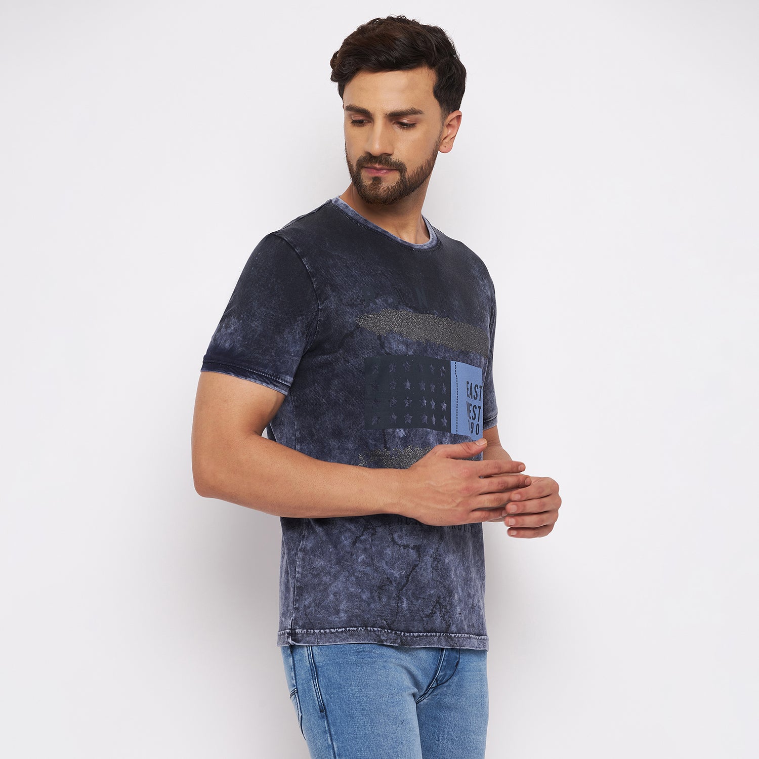 Duke Stardust Men Half Sleeve Cotton T-shirt (LF4957)