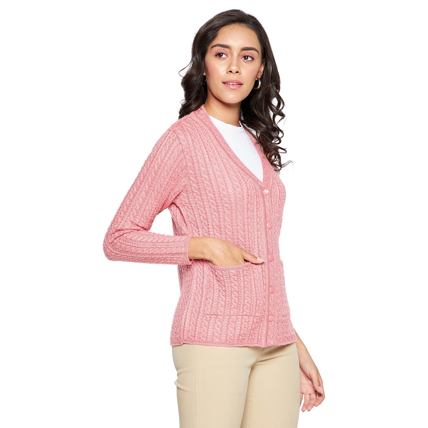 Duke Urban Women Full sleeve V Neck Cardigan (SDS9727)