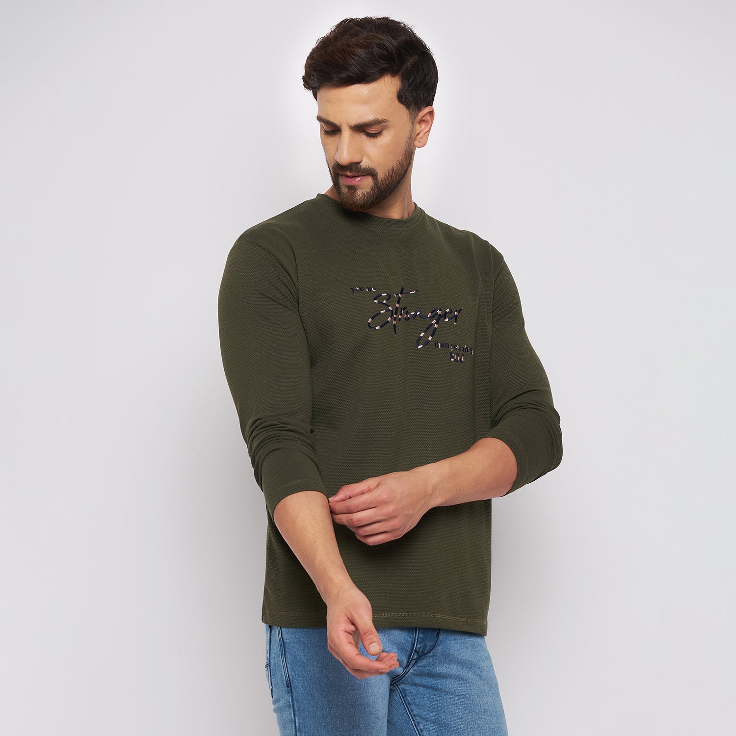 Duke Stardust Men Full Sleeve Cotton T-shirt (LF3955)