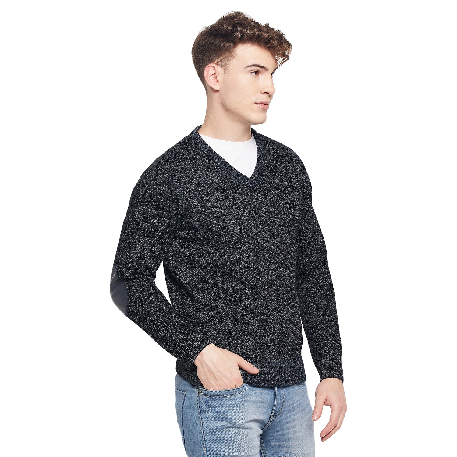 Duke Urban Men V Neck Full Sleeve Sweater (SDS669)