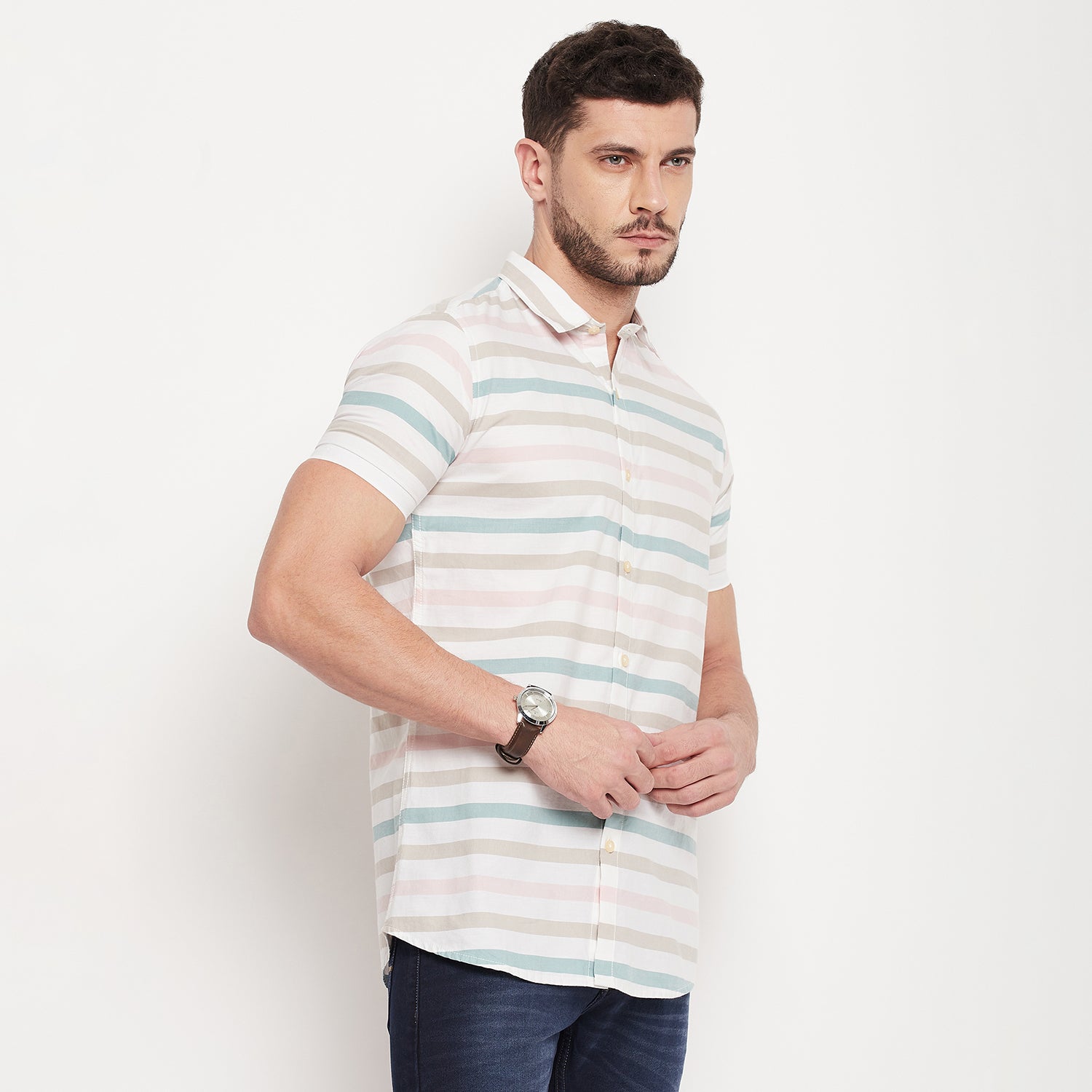 Duke Stardust Men Half Sleeve Cotton Shirt (SDO6963R)