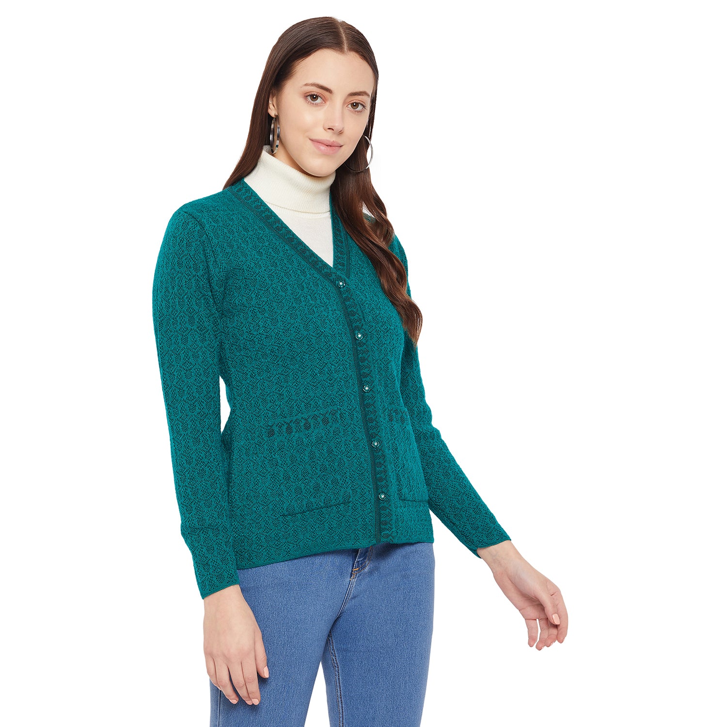 Duke Stardust Women Full Sleeve Cardigan (SDS9619)