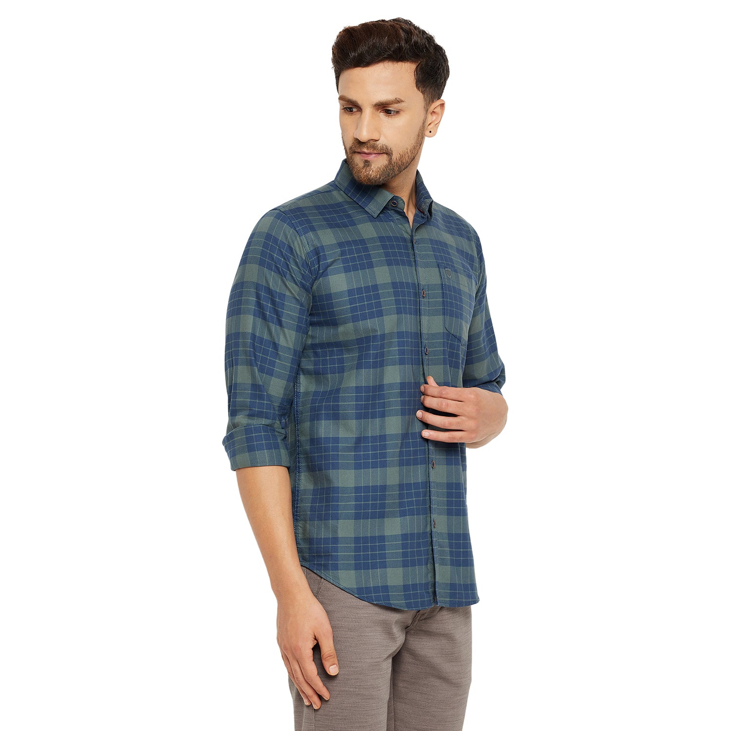 Duke Stardust Men Slim Fit Solid Spread Collar Casual Shirt (SDO5CKOJ)