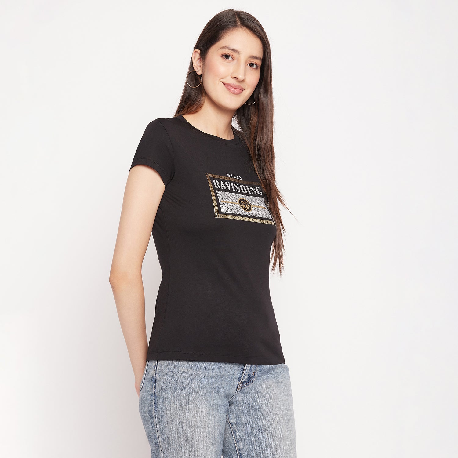 Duke Stardust Women Short Sleeve Round Neck Top (LFX893)