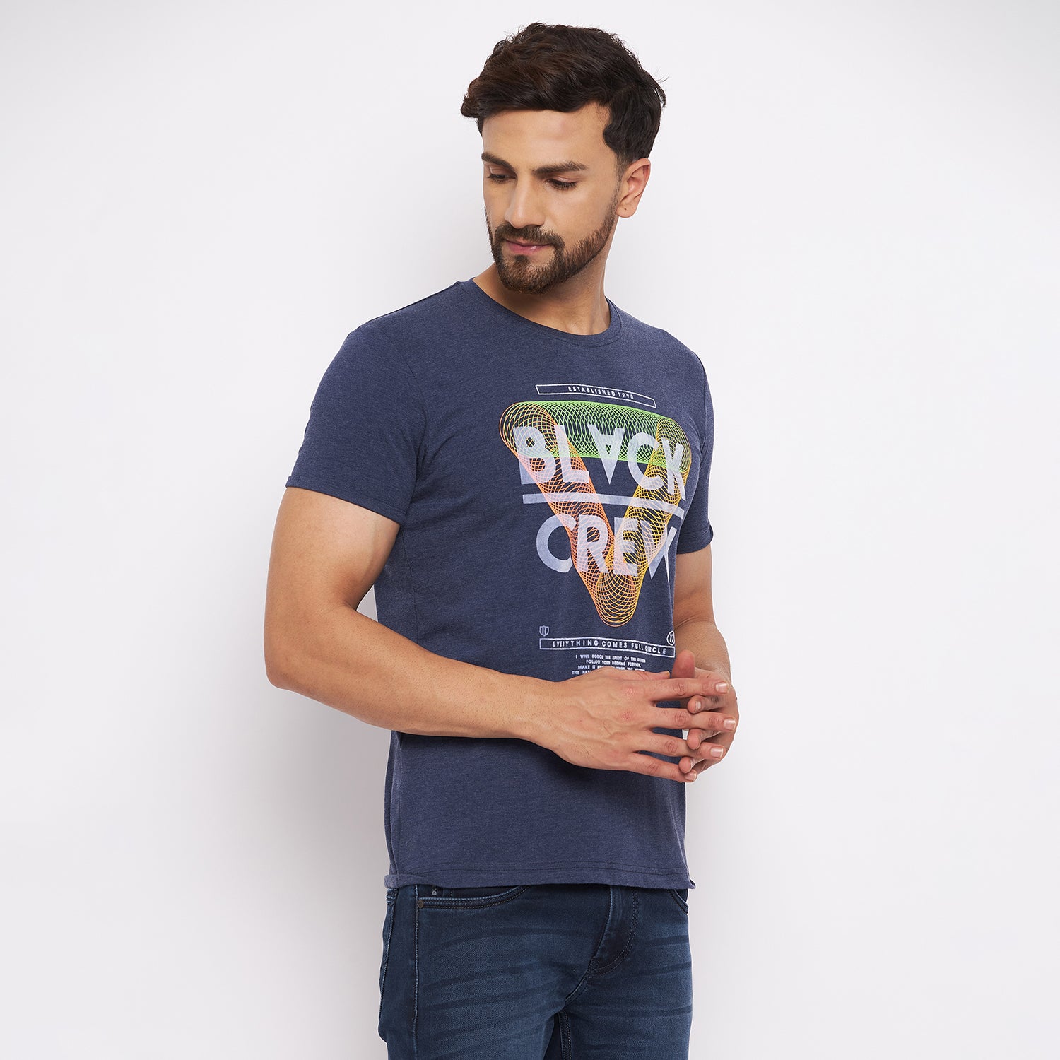 Duke Stardust Men Half Sleeve Cotton T-shirt (LF4966)