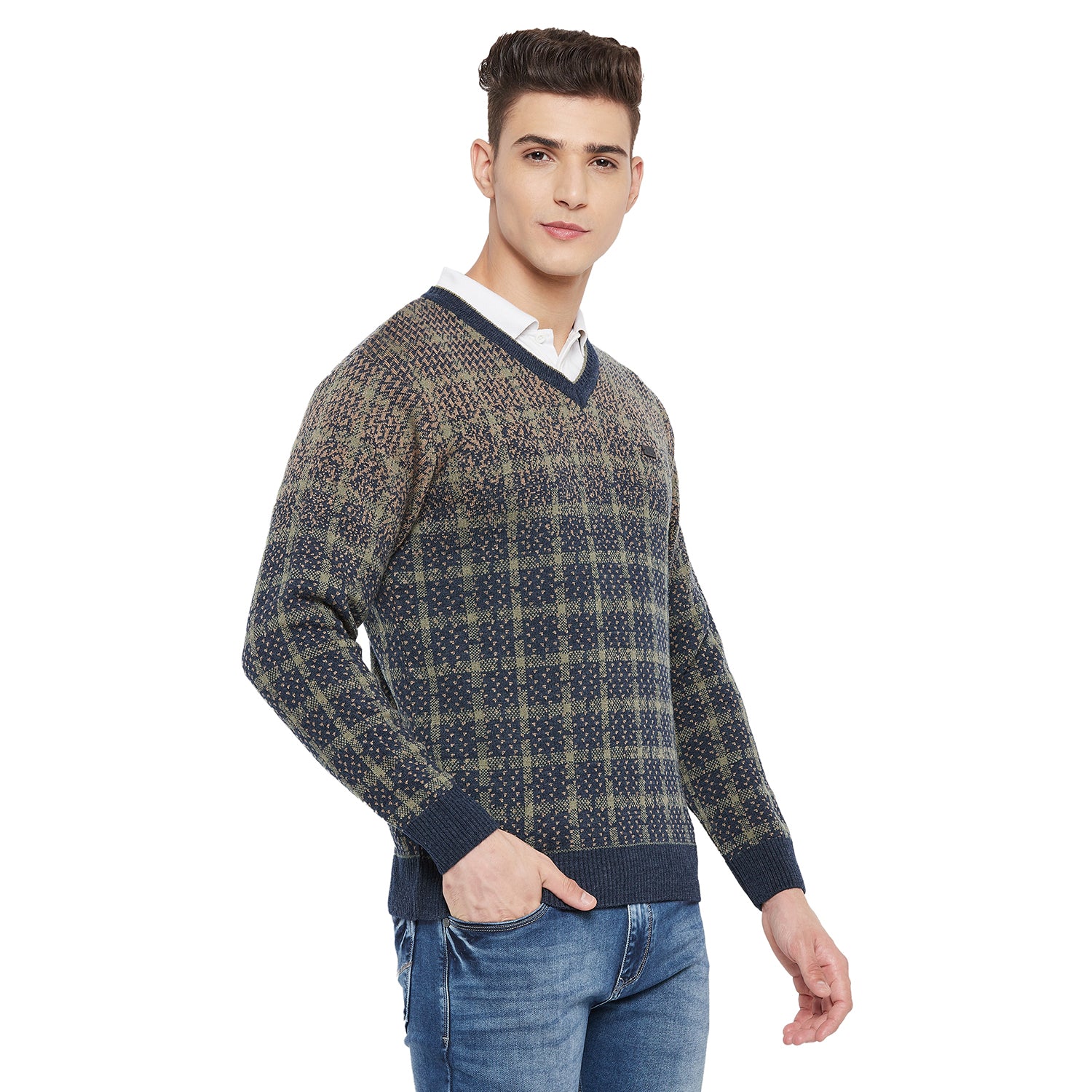 Duke Urban Men Full Sleeve V Neck Sweater (SDS2049)