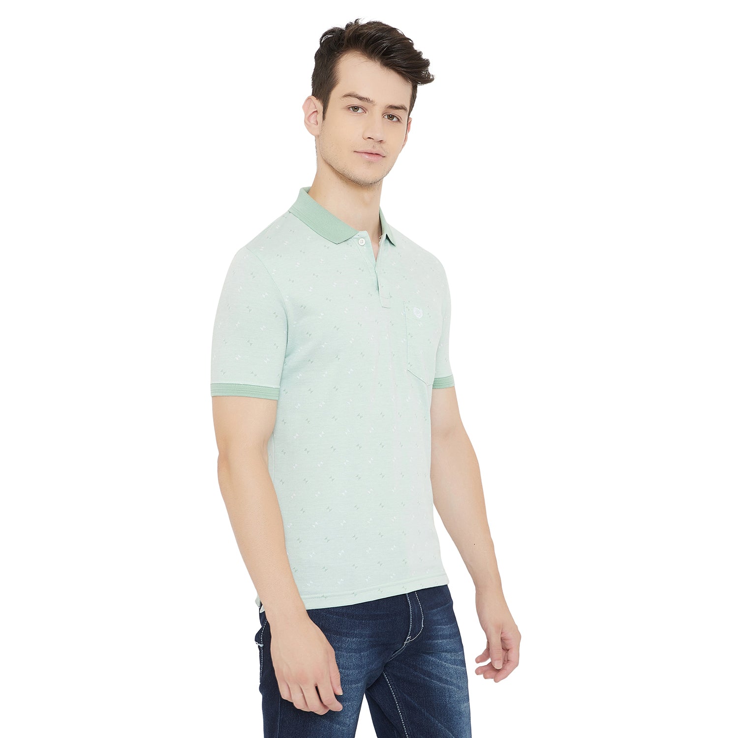 Duke Stardust Men Polo Neck Striped T-Shirt(LF4899)