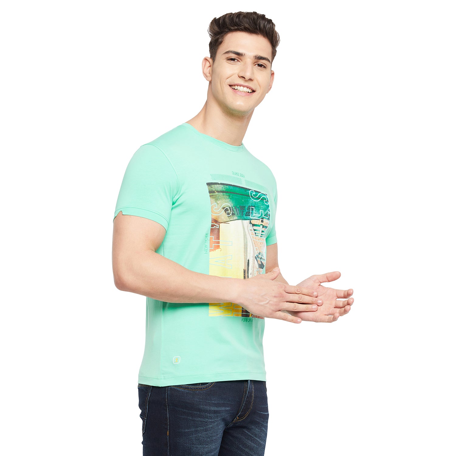 Duke Stardust Men Half Sleeve Cotton T-Shirt (LF4609)