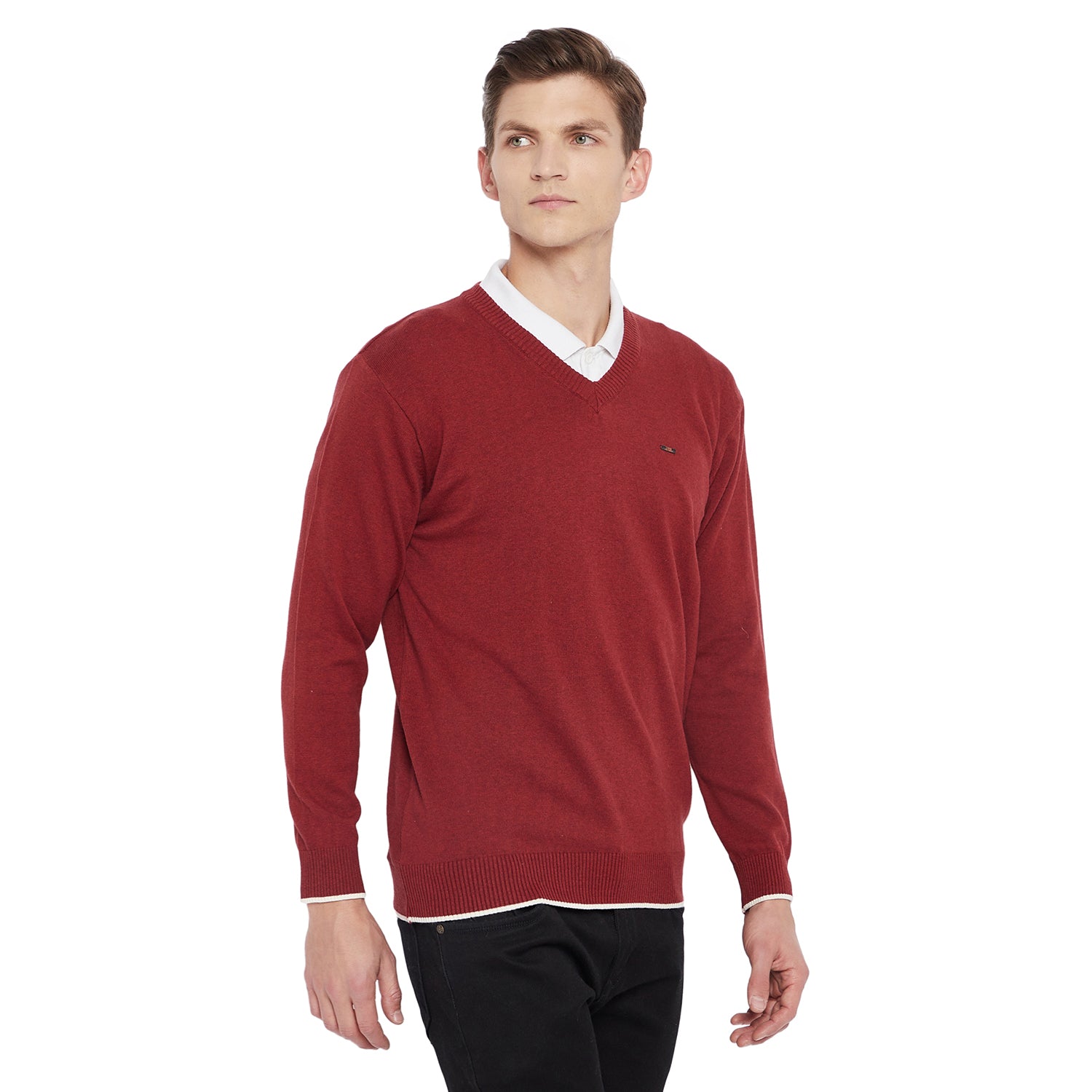 Duke Stardust Men Full Sleeve V Neck Sweater (SDS731)
