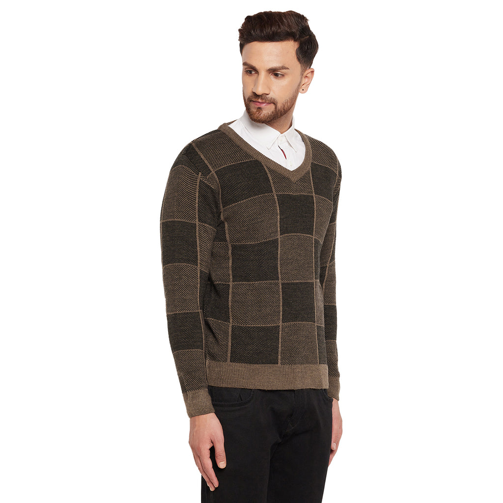 Duke Stardust Men Full Sleeve V-Neck Sweater (SDS2053)