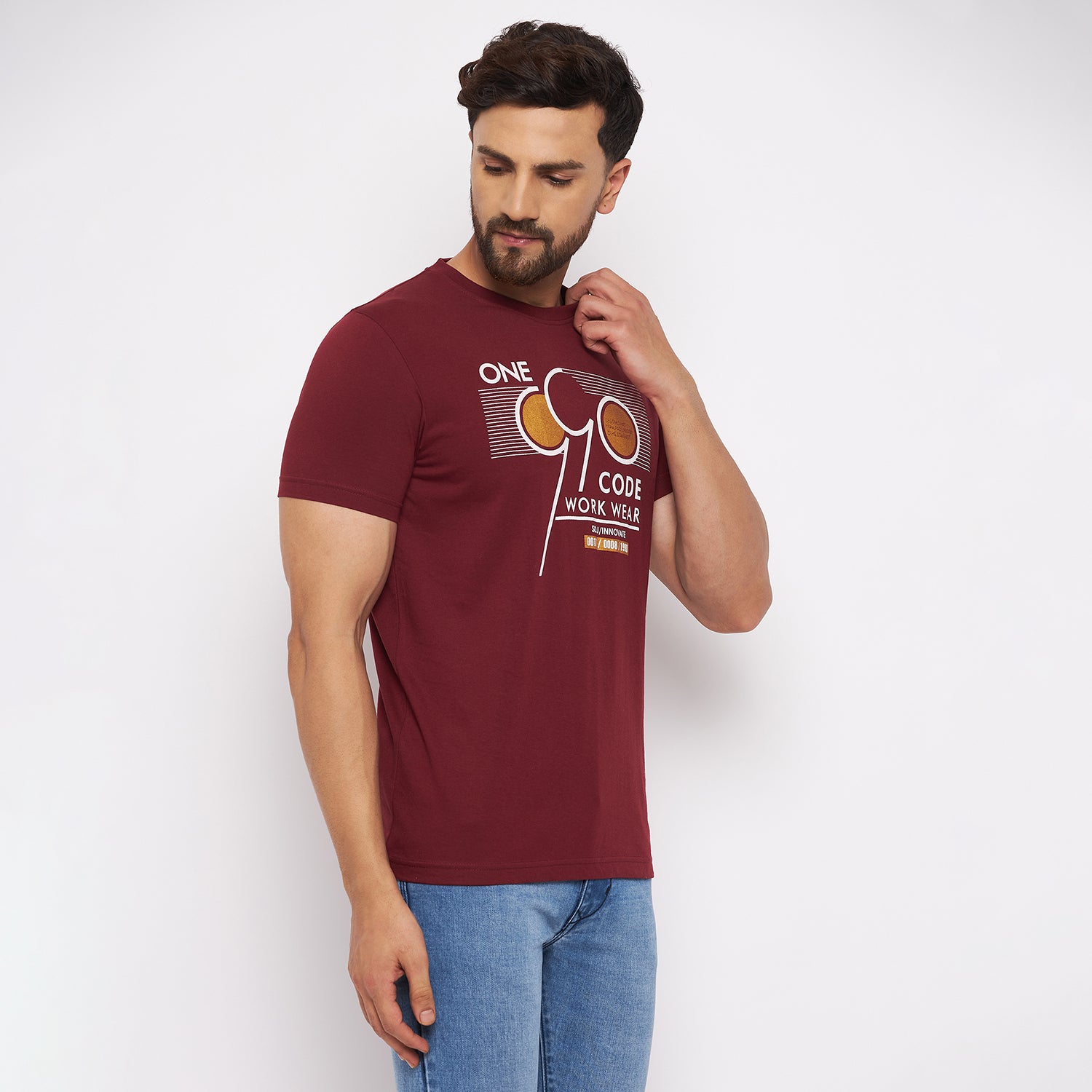 Duke Stardust Men Half Sleeve Cotton T-shirt (LF4828)
