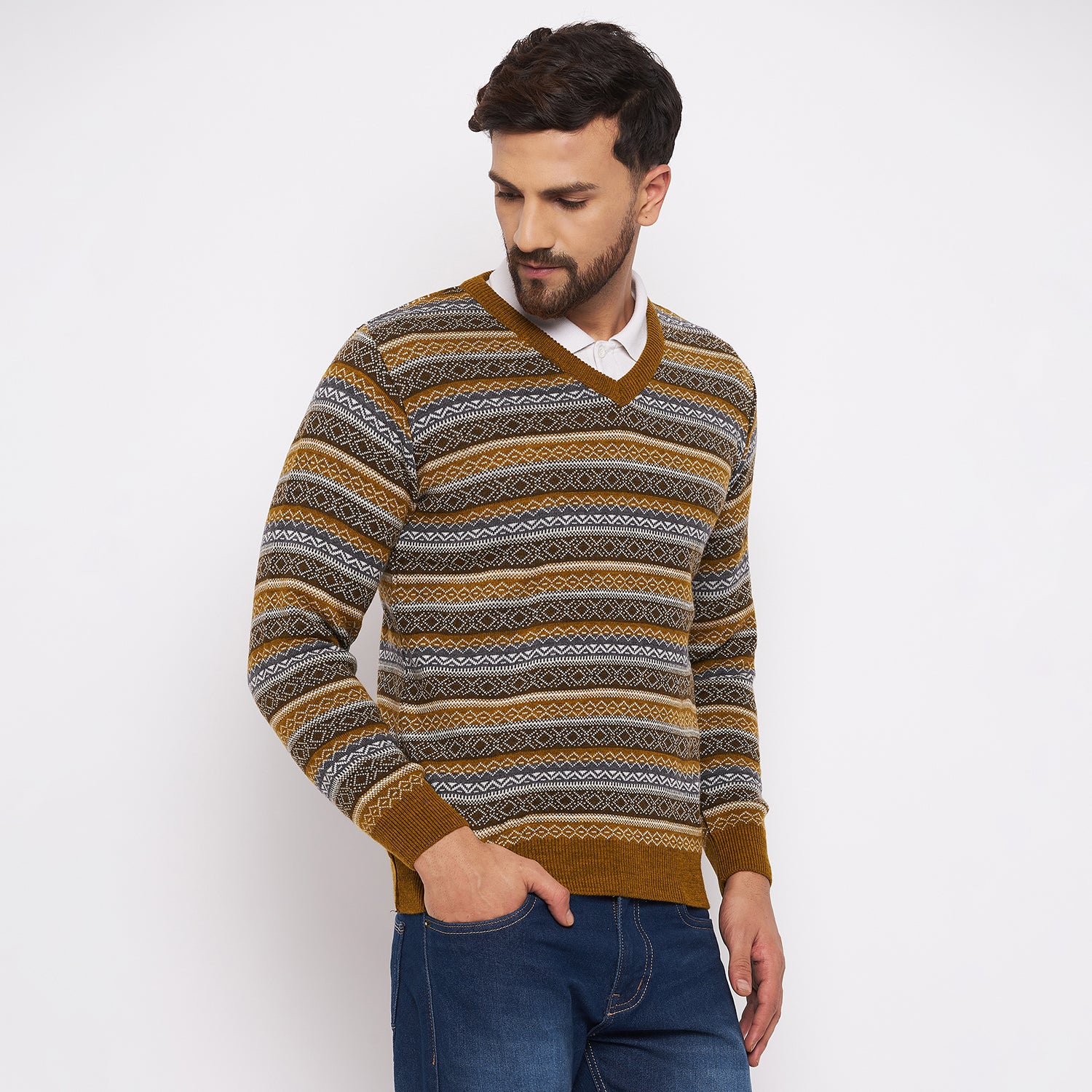 Duke Urban Men Full Sleeve V-Neck Sweater (SDS2060)