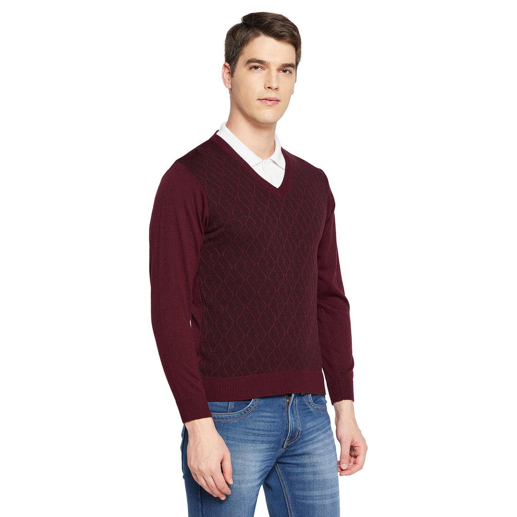 Duke Stardust Men Full Sleeve V Neck Sweater (SDS8090)