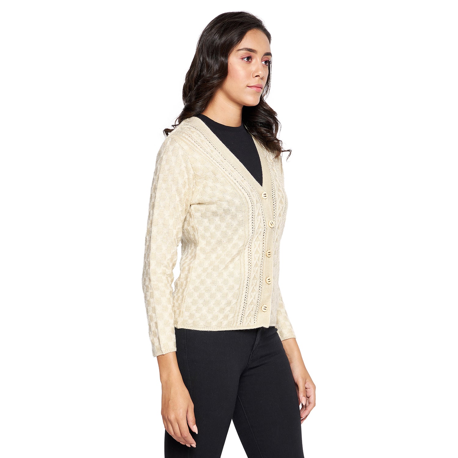 Duke Urban Women Full sleeve V Neck Cardigan (SDS1049)