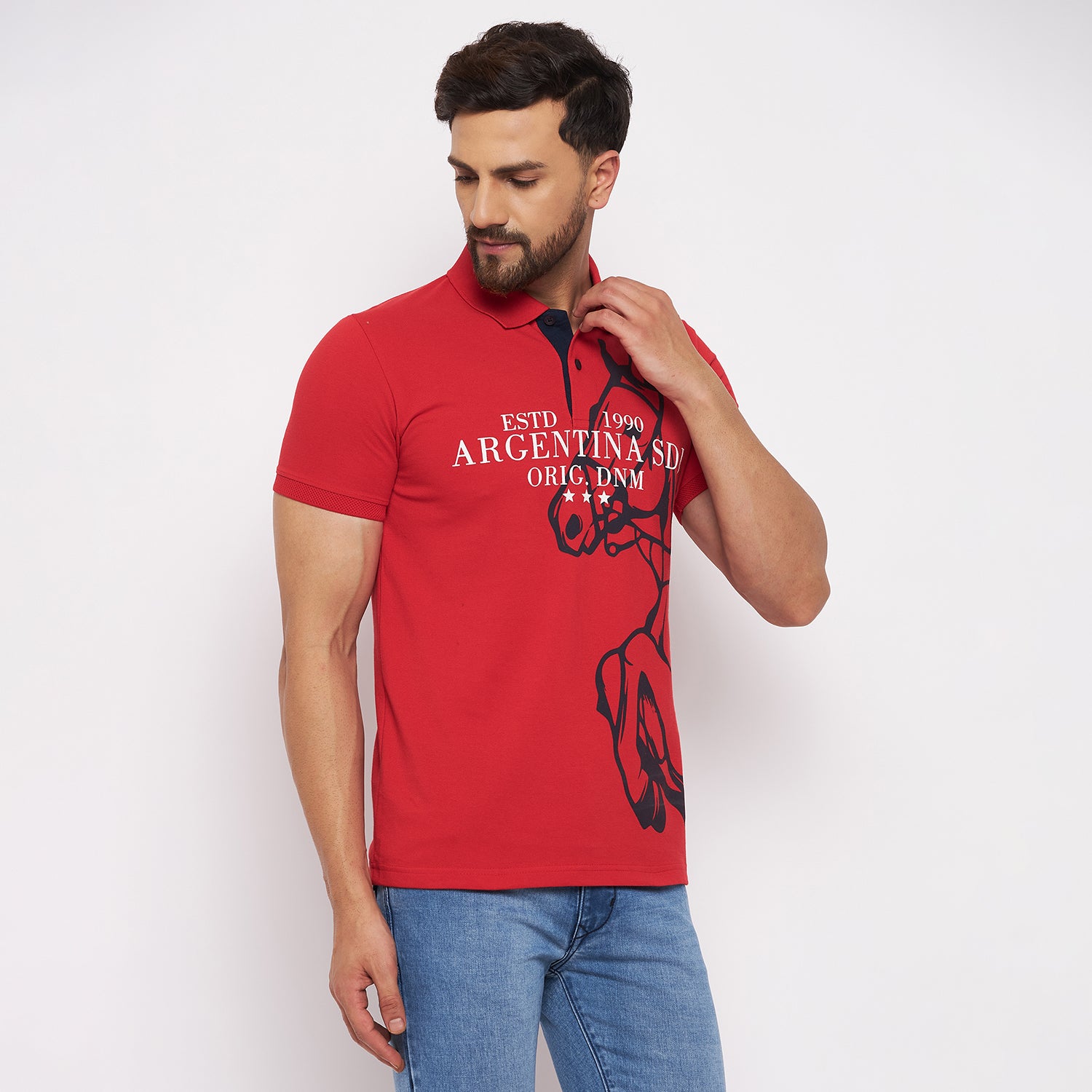 Duke Stardust Men Half Sleeve Cotton T-shirt (LF4829)