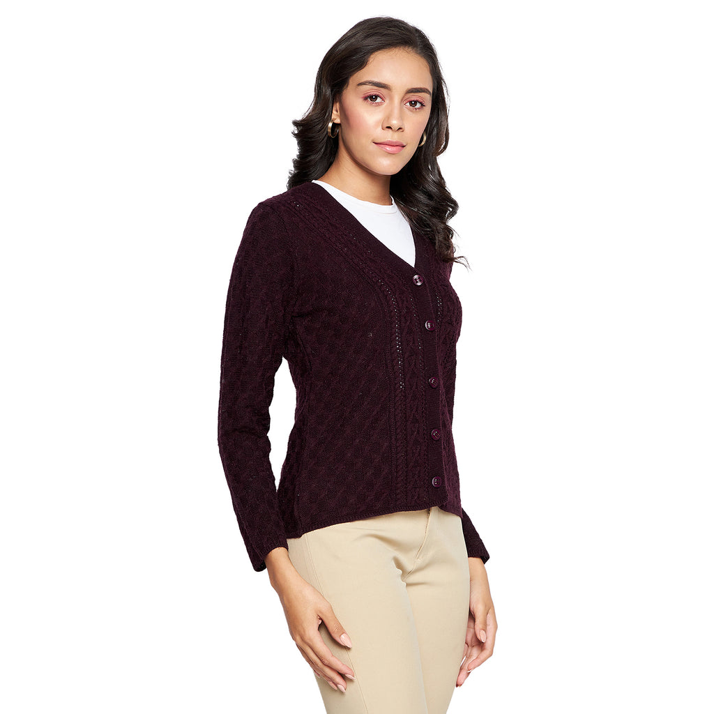 Duke Urban Women Full sleeve V Neck Cardigan (SDS1049)