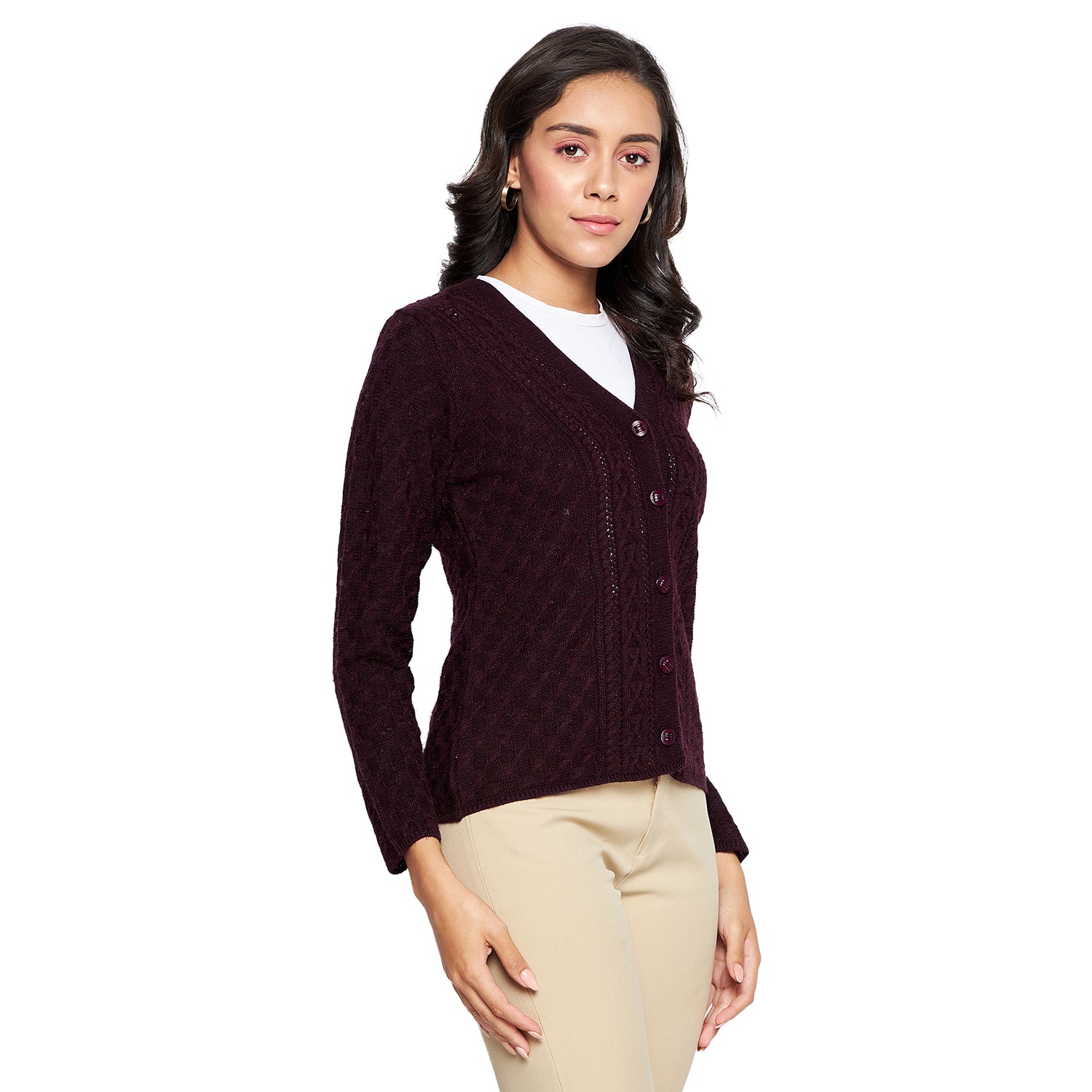 Duke Urban Women Full sleeve V Neck Cardigan (SDS1049)