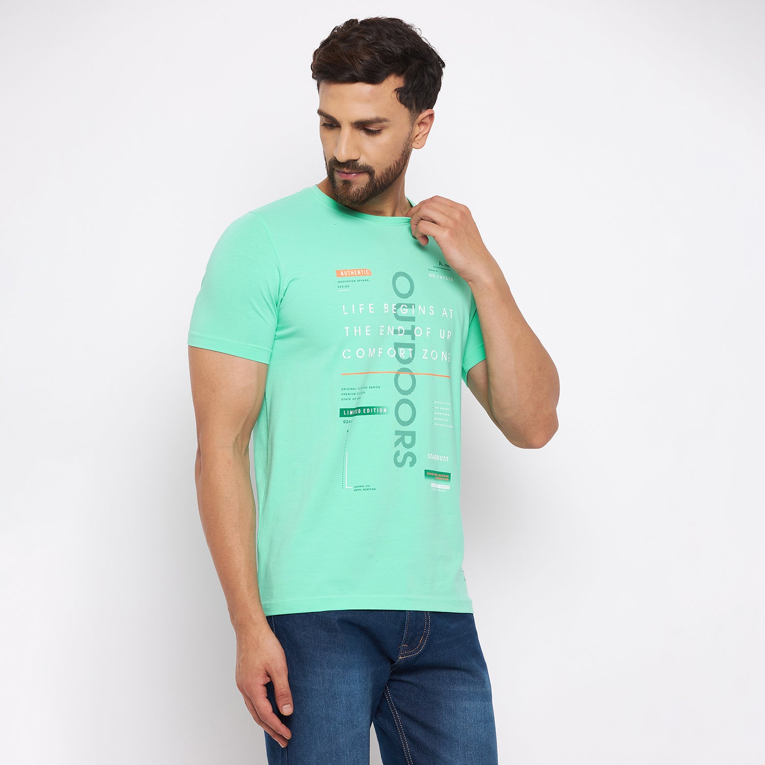 Duke Stardust Men Half Sleeve Cotton T-shirt (LF4917)