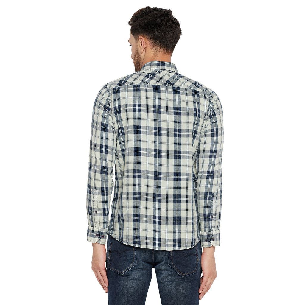 Duke Urban Men Slim Fit Solid Spread Collar Casual Shirt (SDO9CKIF)