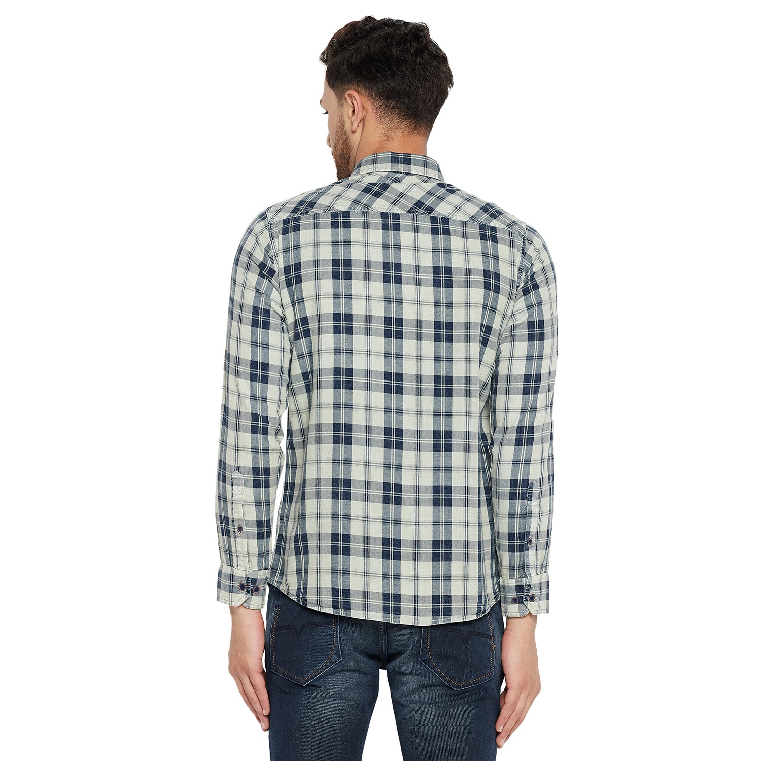 Duke Urban Men Slim Fit Solid Spread Collar Casual Shirt (SDO9CKIF)