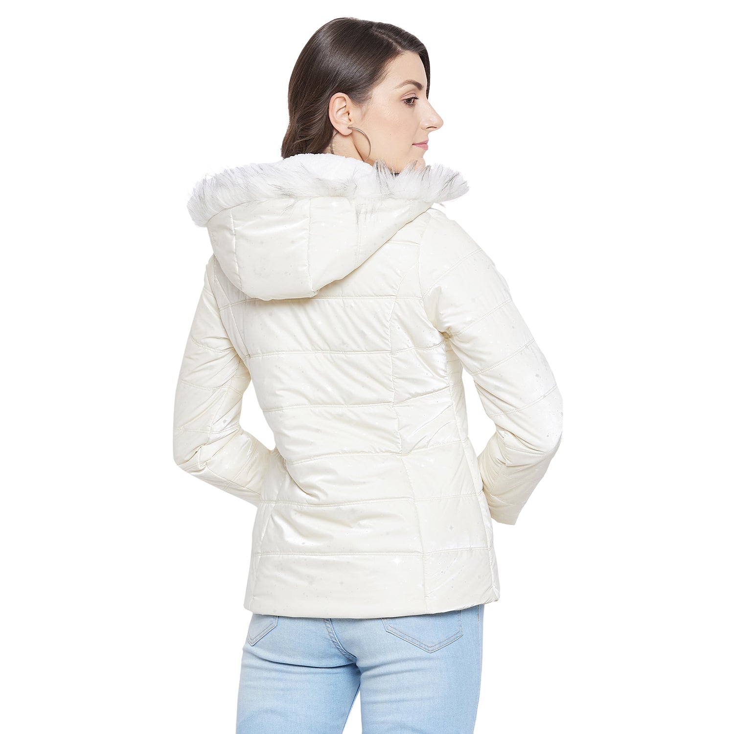 Duke Urban Women Full Sleeve Embossed Quilted Jacket (SDZ6741)