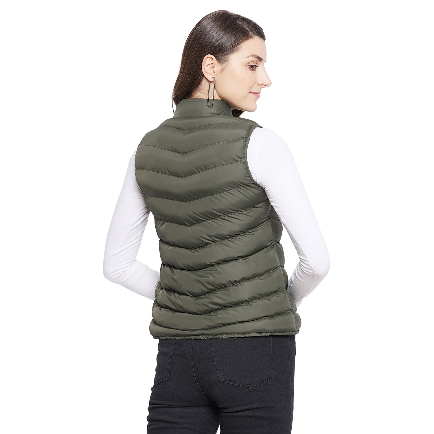 Duke Urban Women Sleeveless Puffer Jacket (SDZ6742)