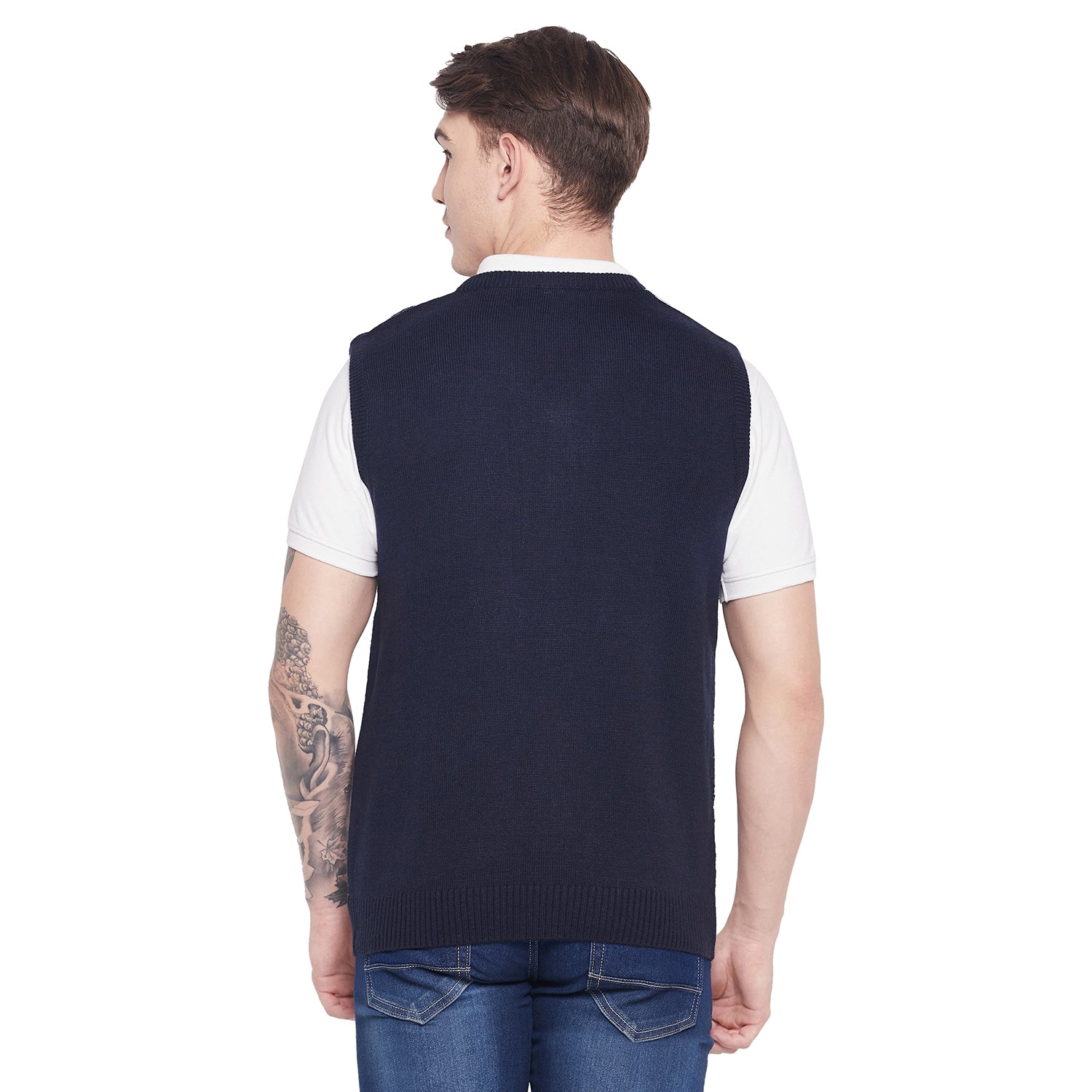 Duke Urban Men Sleeveless V Neck Sweater (SDS2029)