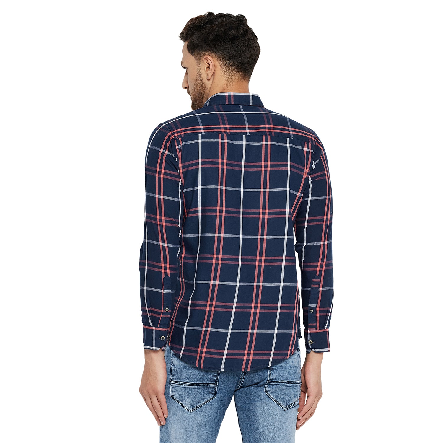 Duke Stardust Men Slim Fit Checkered Spread Collar Casual Shirt (SD7CKTPQ)