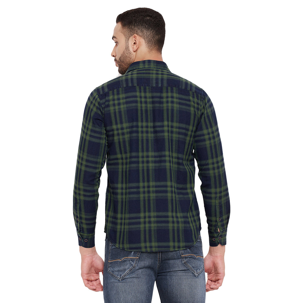Duke Stardust Men Slim Fit Checkered Spread Collar Casual Shirt (SDO5CKIL)