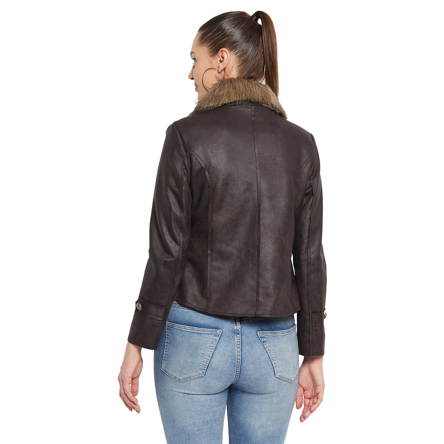 Duke Urban Women Full Sleeve Cropped Coat (SDZ6730)