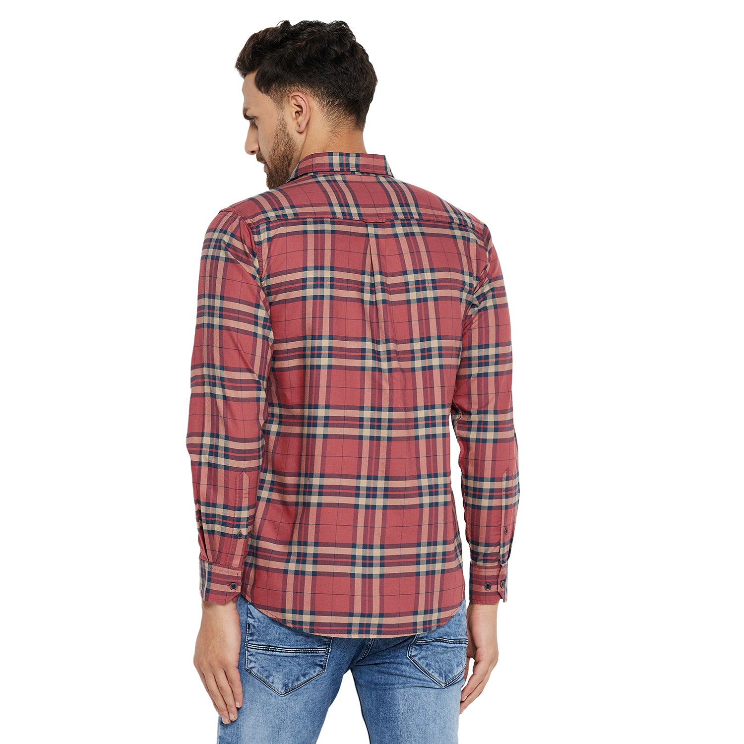 Duke Urban Men Slim Fit Solid Spread Collar Casual Shirt (SDO5CKOE)