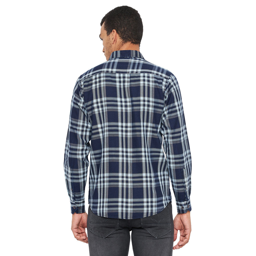 Duke Stardust Men Slim Fit Checkered Spread Collar Casual Shirt (SDO5CKIL)