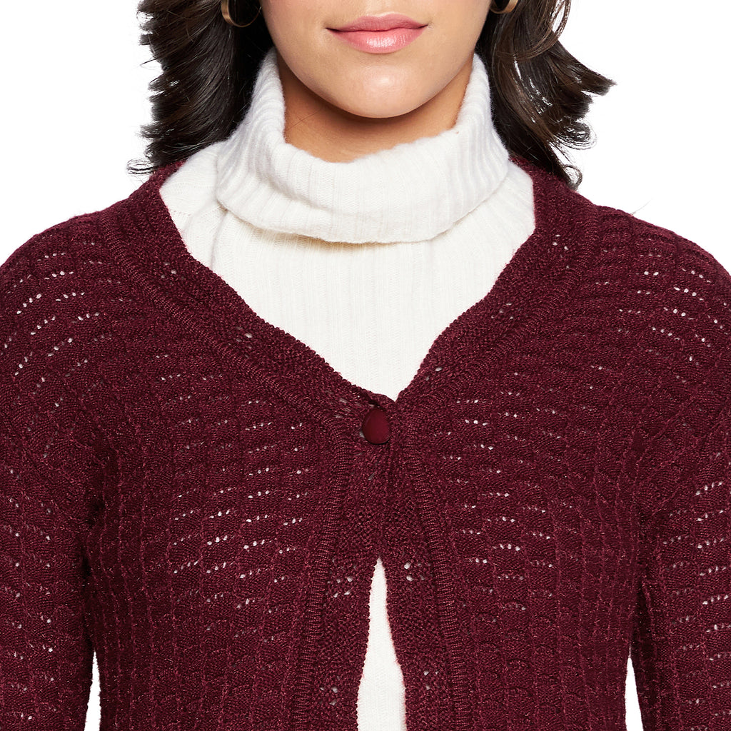 Duke Urban Women Full sleeve V Neck Cardigan (SDS1065)