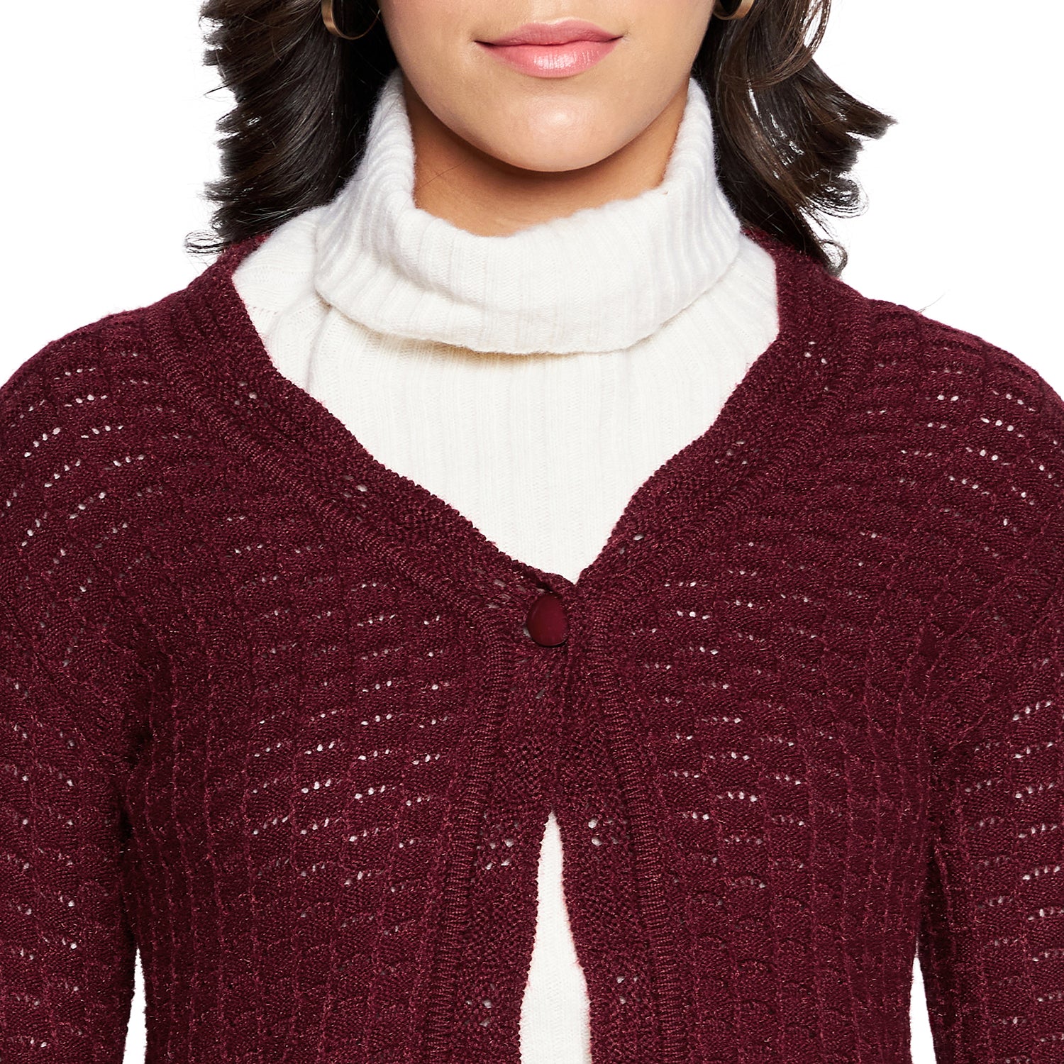 Duke Urban Women Full sleeve V Neck Cardigan (SDS1065)