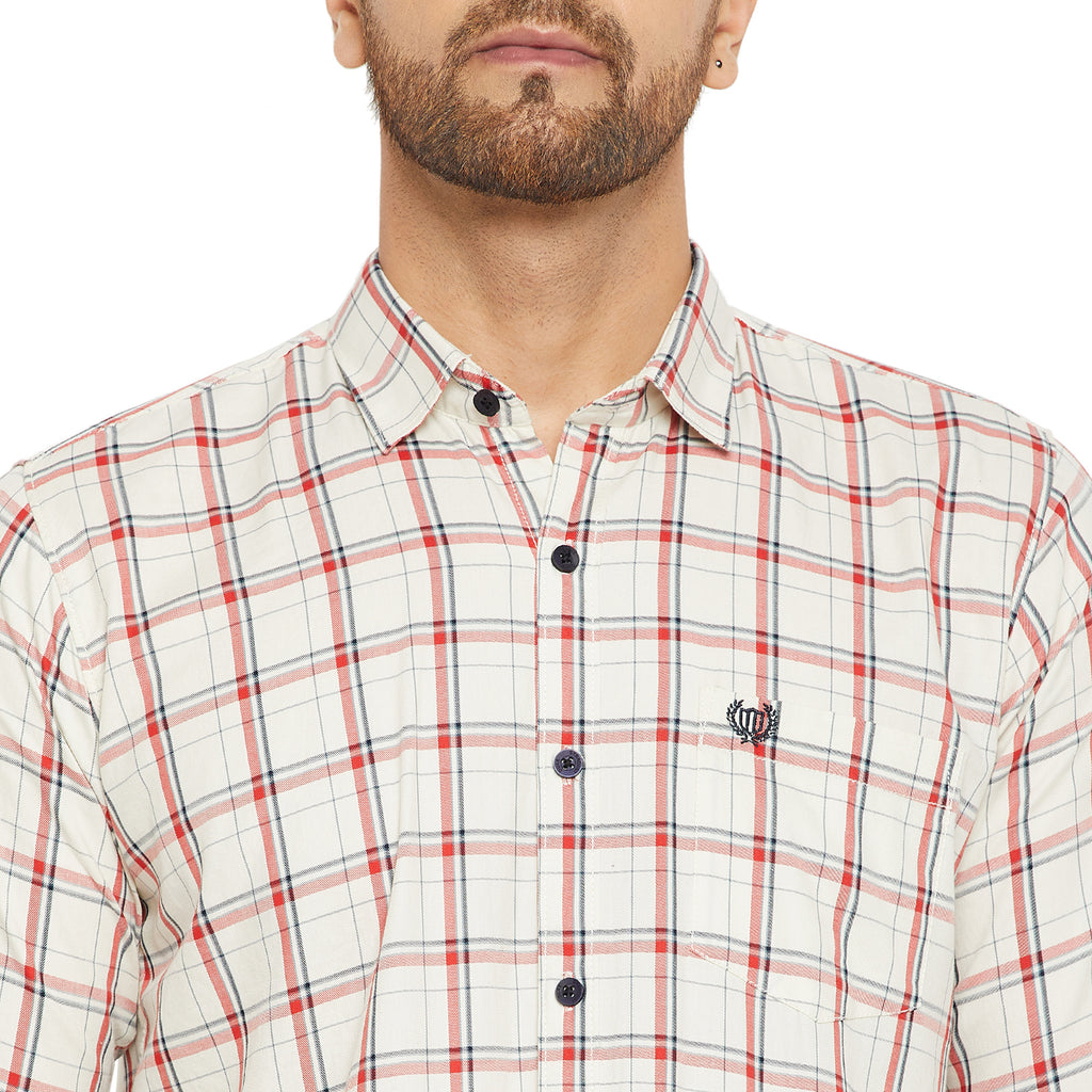 Duke Stardust Men Slim Fit Solid Spread Collar Casual Shirt (SDO6CKF)