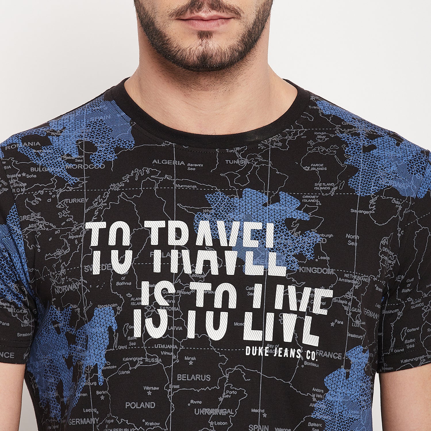Duke Urban Men Half Sleeve Cotton T-shirt (LQ4479)