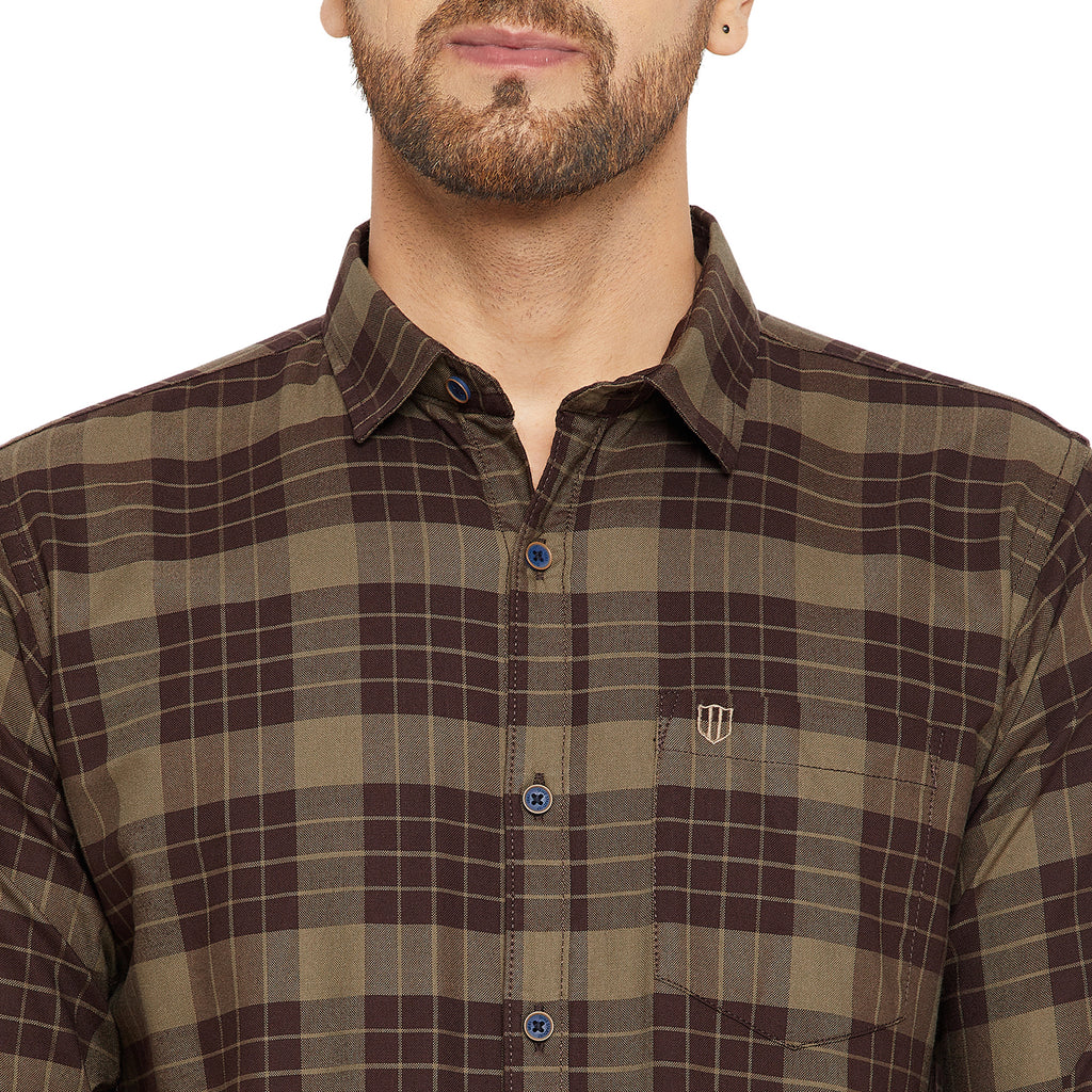 Duke Stardust Men Slim Fit Solid Spread Collar Casual Shirt (SDO5CKOJ)
