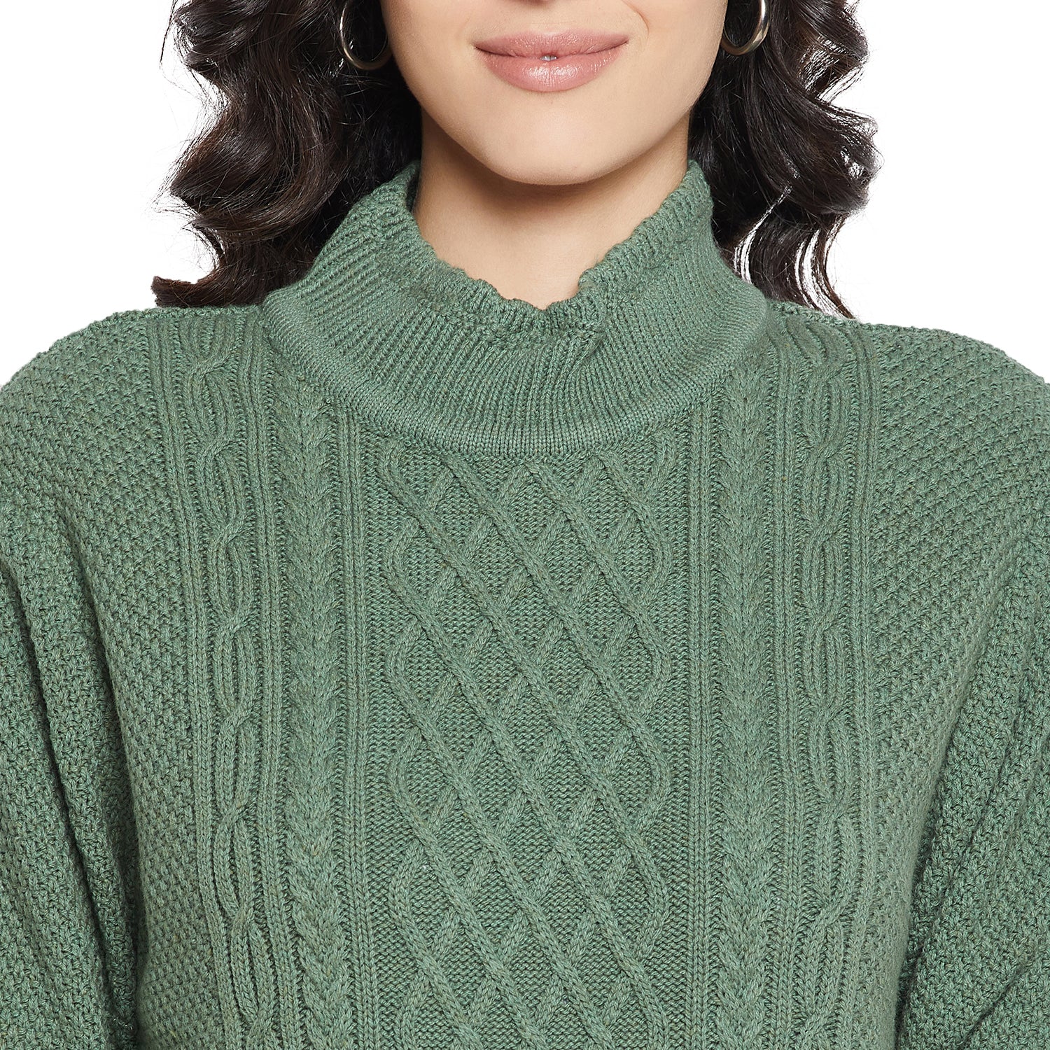 Duke Urban Women Full sleeve High Neck Pullover (SDS992)