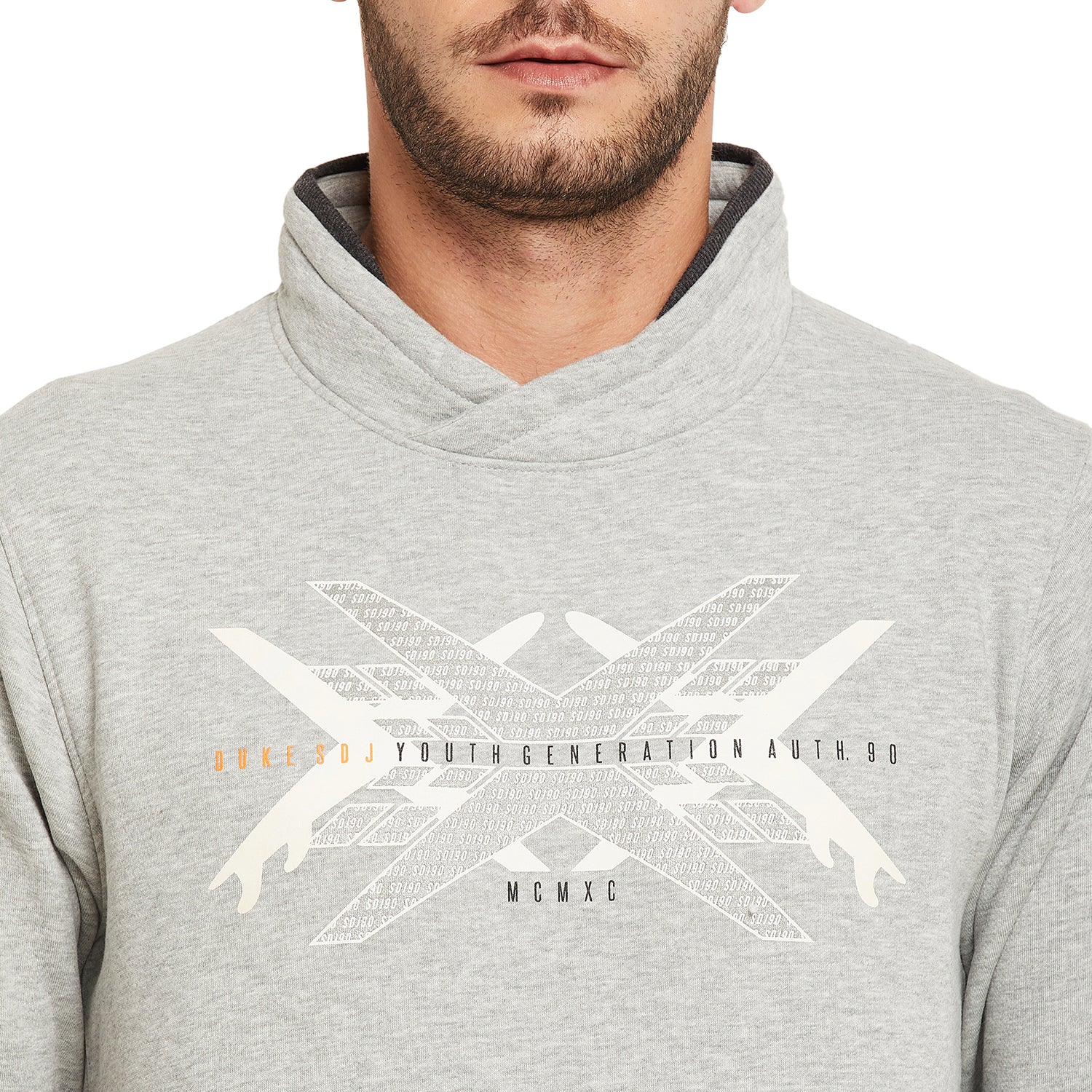 Duke Stardust Men Cowl Neck Sweatshirt (LF3809)