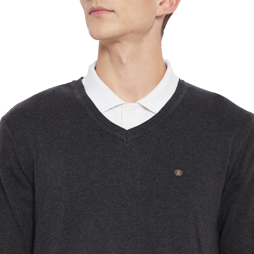 Duke Stardust Men Full Sleeve V Neck Sweater (SDS461)