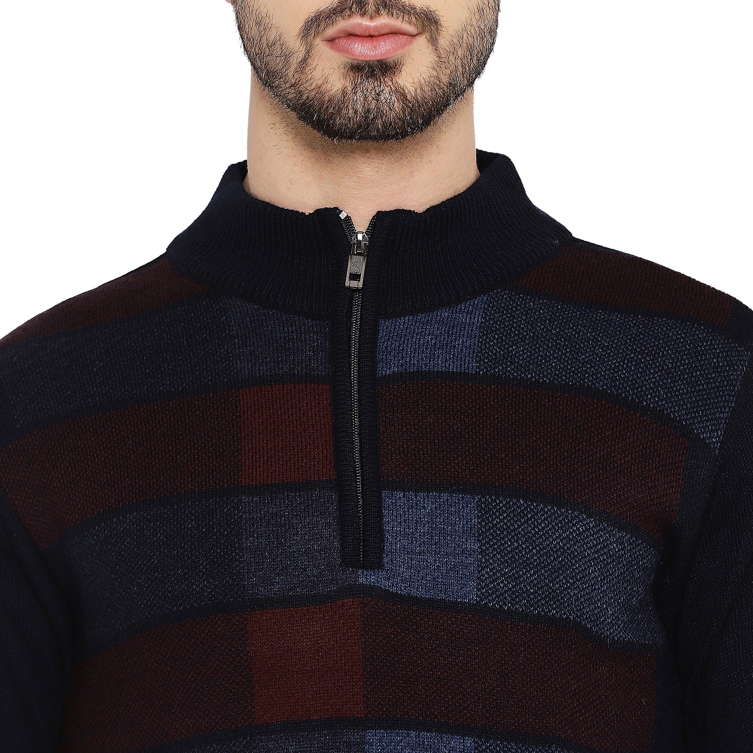 Duke Urban Men Full Sleeve Half Zip Sweater (SDS2077)