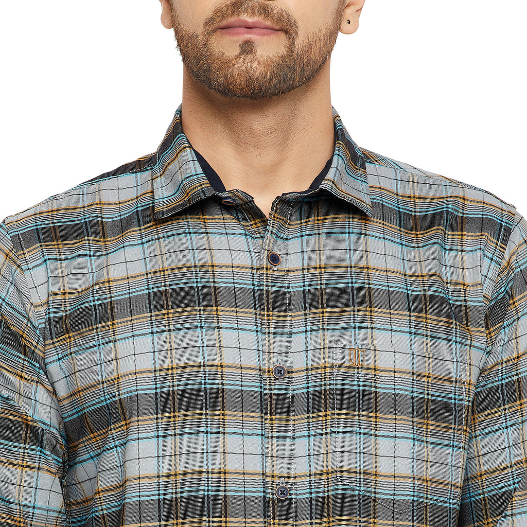 Duke Stardust Men Slim Fit Solid Spread Collar Casual Shirt (SDO5CKOG)