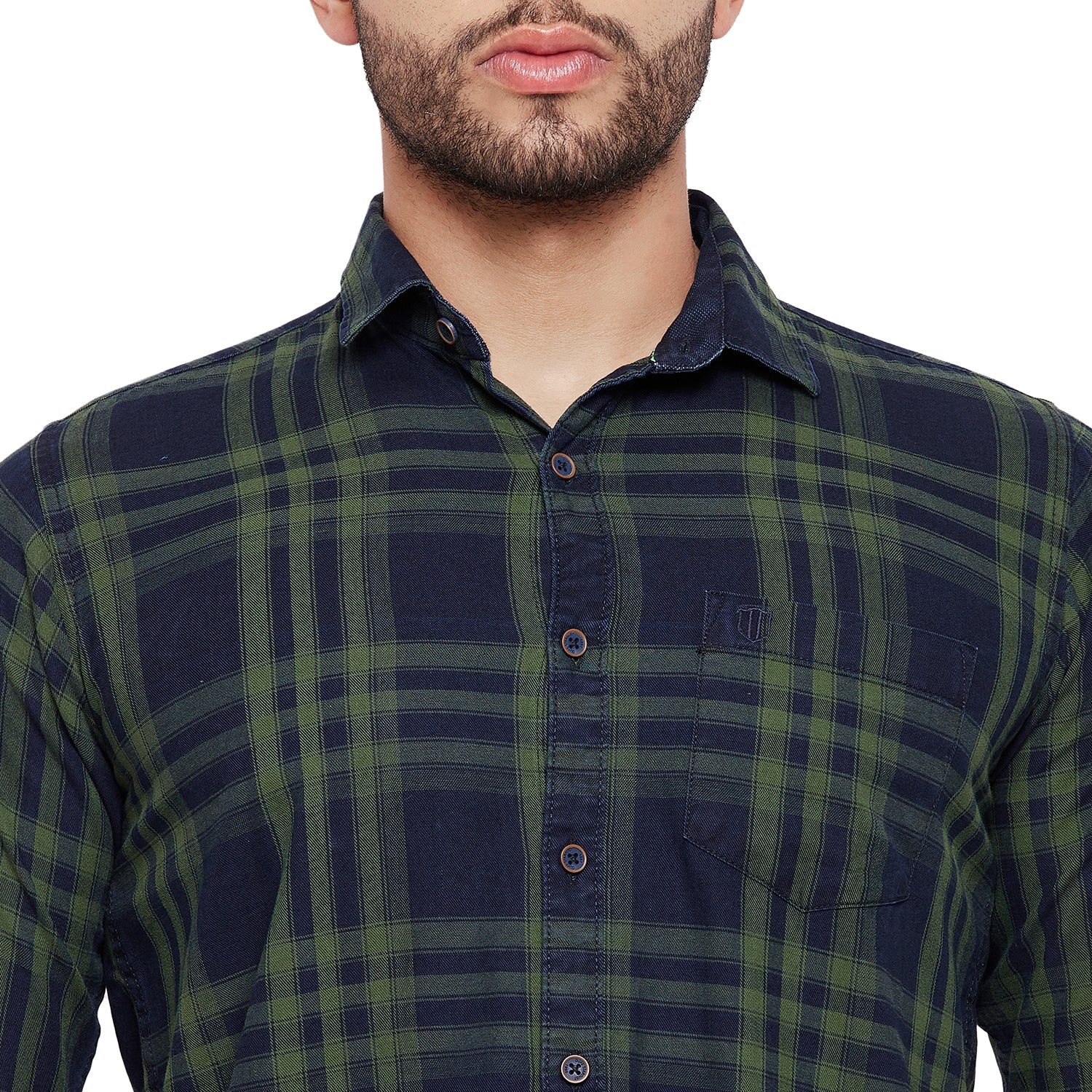 Duke Stardust Men Slim Fit Checkered Spread Collar Casual Shirt (SDO5CKIL)