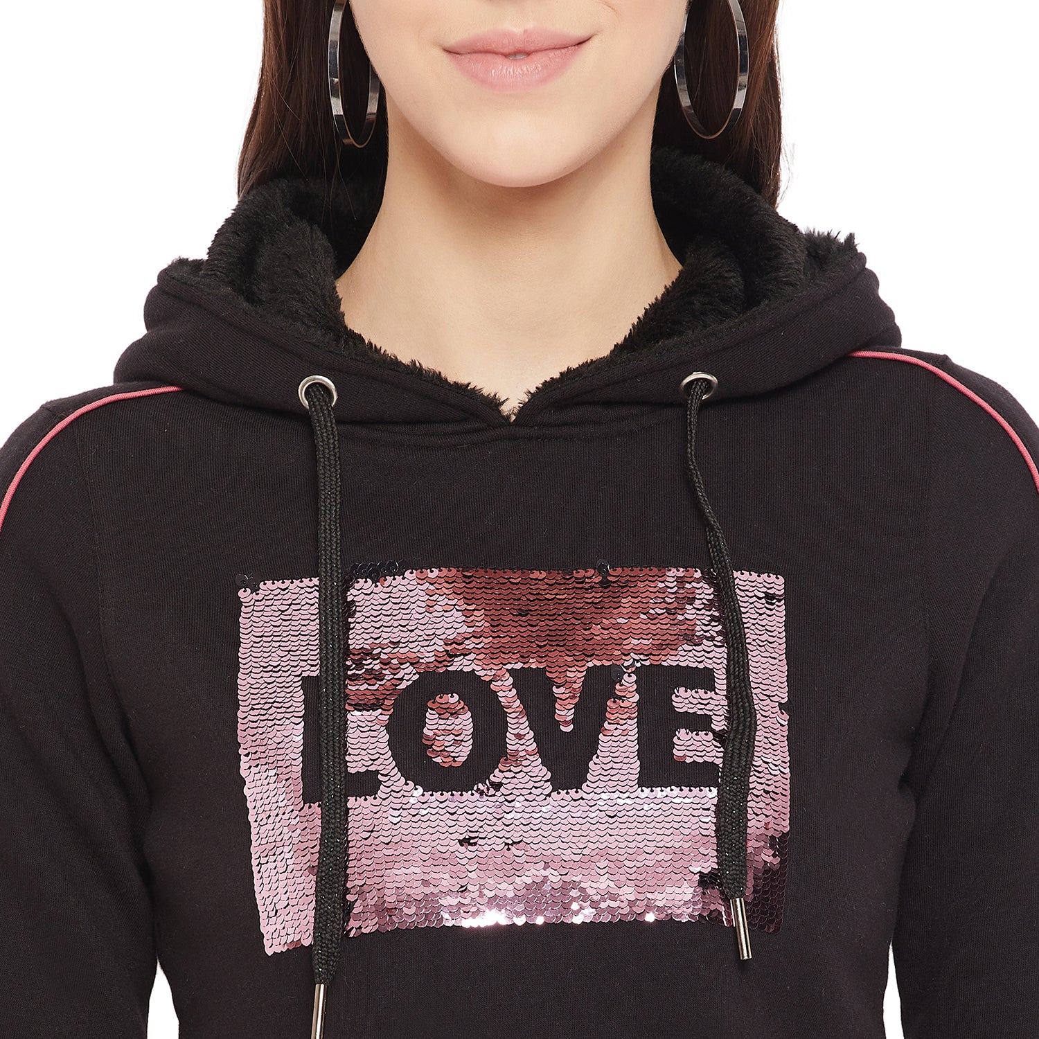 Duke Urban Women Hooded Crop Sweatshirt (LFX762)