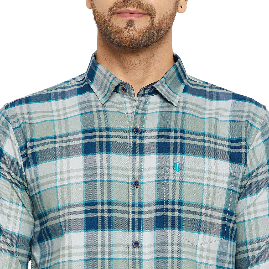 Duke Stardust Men Slim Fit Solid Spread Collar Casual Shirt (SDO5CKOL)