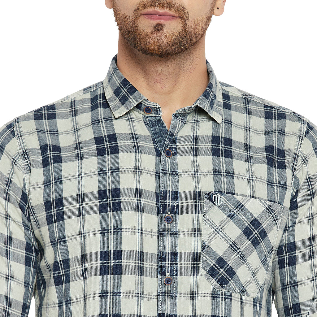 Duke Stardust Men Slim Fit Solid Spread Collar Casual Shirt (SDO9CKIF)