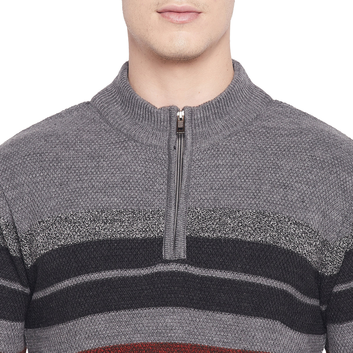 Duke Urban Men Full Sleeve Half Zip Sweater (SDS2076)