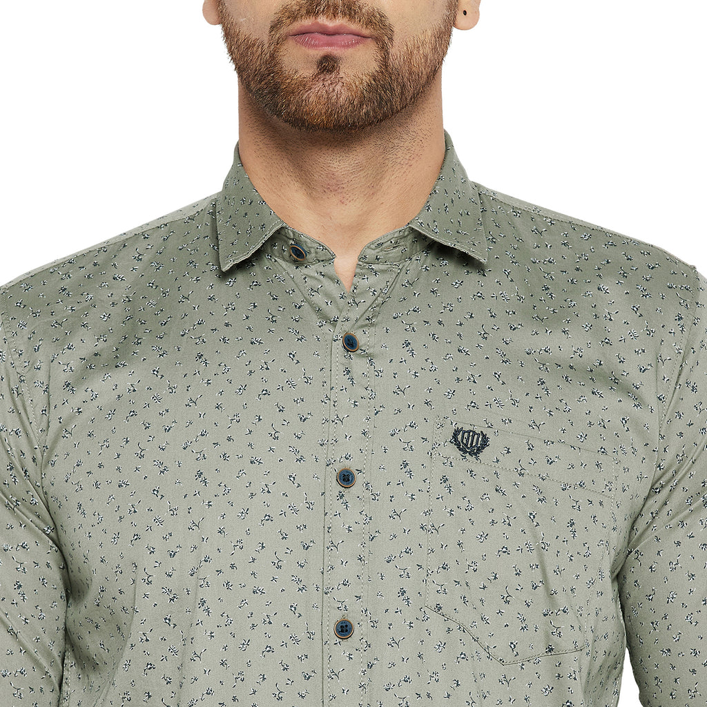 Duke Stardust Men Slim Fit Solid Spread Collar Casual Shirt (SDO6PRTB)