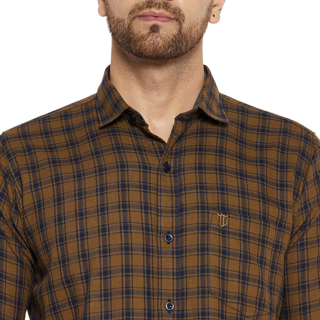 Duke Stardust Men Slim Fit Solid Spread Collar Casual Shirt (SDO8CKLD)