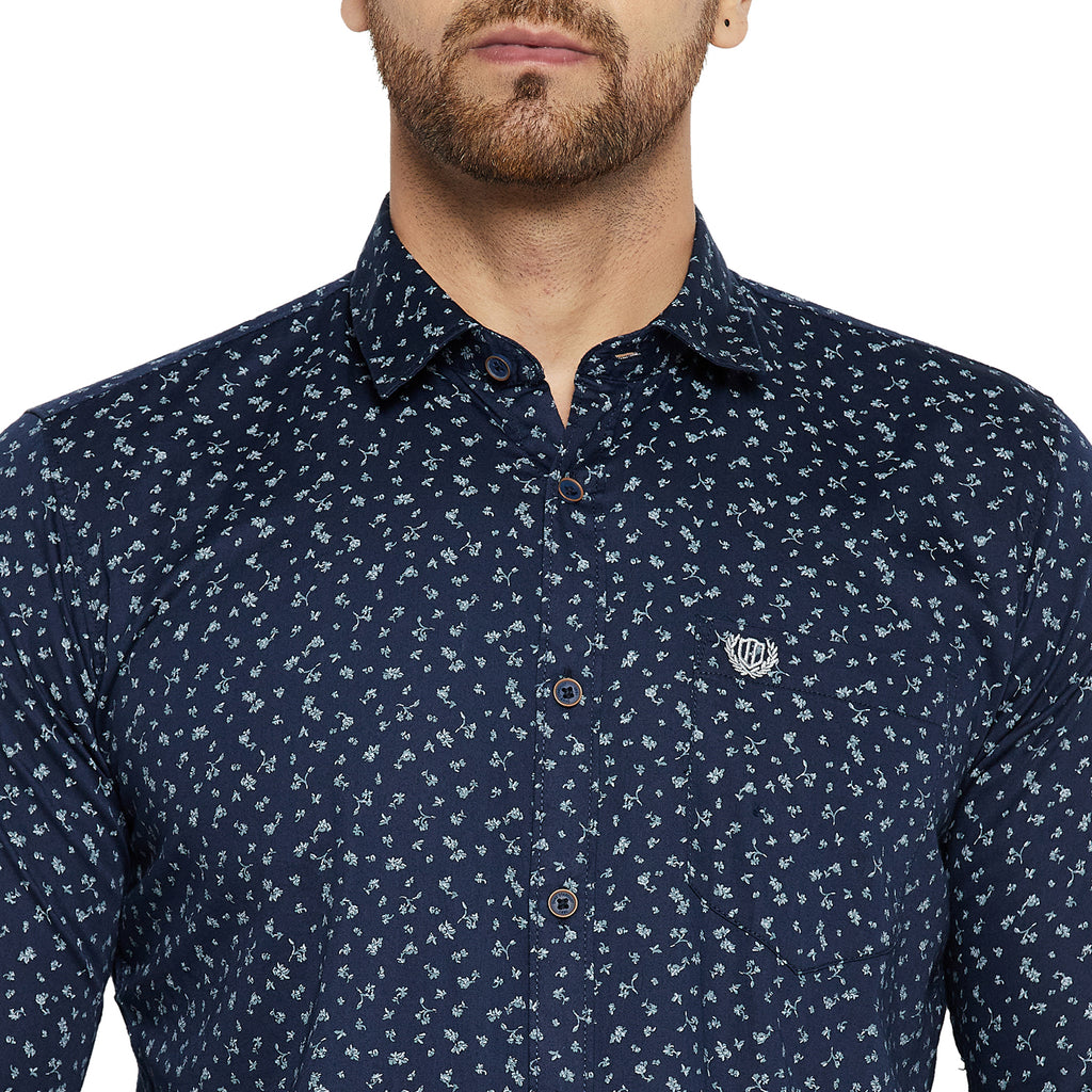 Duke Stardust Men Slim Fit Solid Spread Collar Casual Shirt (SDO6PRTB)